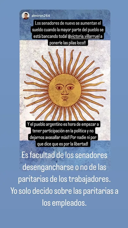 El mensaje que compartió Victorial Villarruel