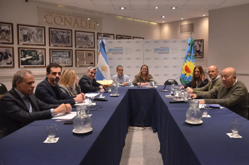 Comisión de Presupuesto e Impuestos del Senado bonaerense.