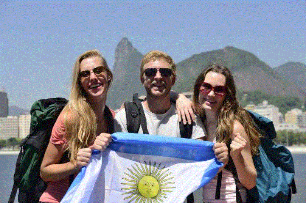 Turistas argentinos en Brasil