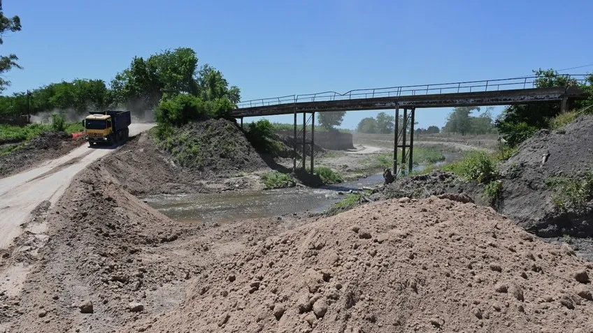 Avanzan las obras del Río Luján.