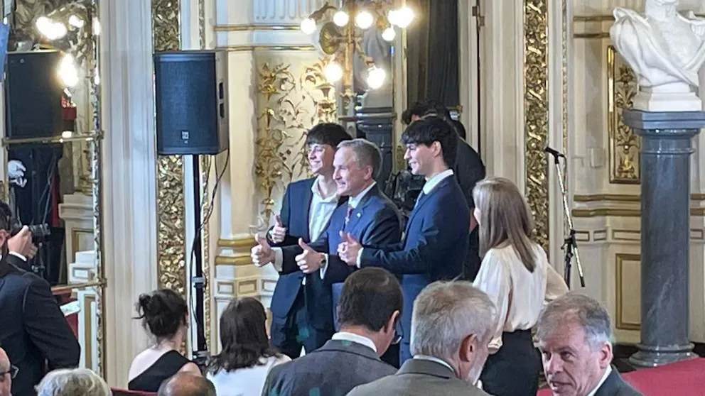 Lamelas en la jura de Presti