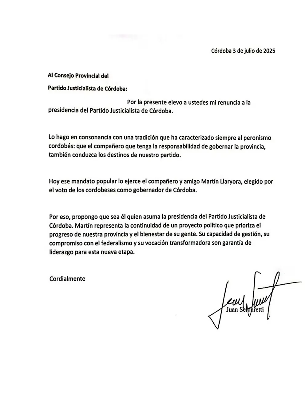 Documento Schiaretti