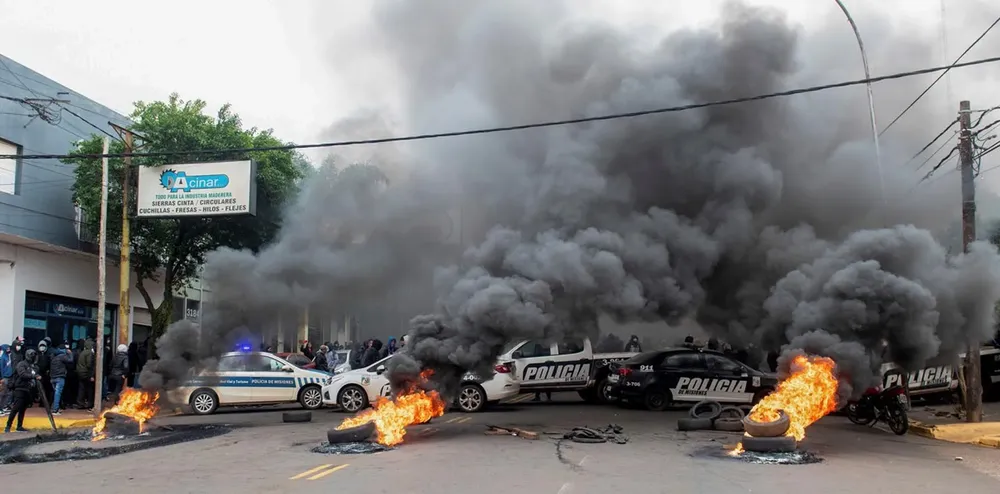 Protesta policial en Misiones