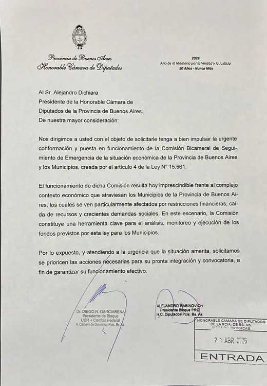 Comisión Bicameral de Emergencia UCR PRO