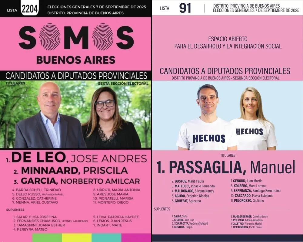 Así se verán las boletas en Provincia este 7 de septiembre