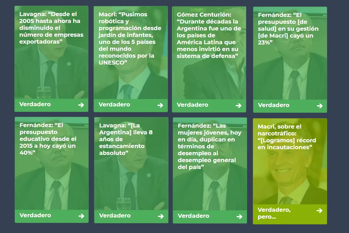 Las verdades y las falsedades de los candidatos