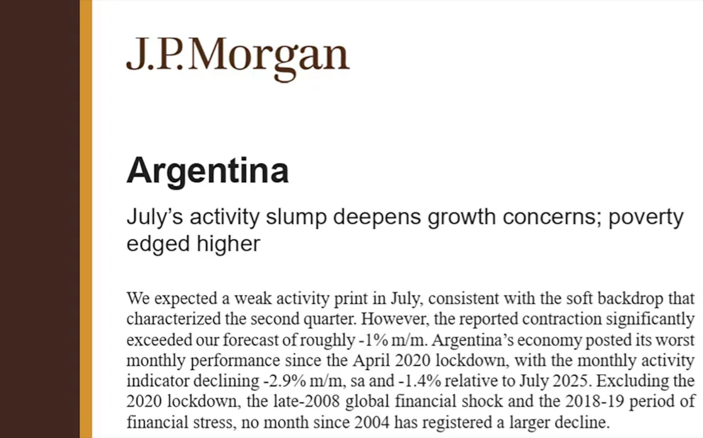 JP Morgan comunicado