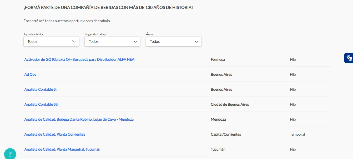 Cervecería Quilmes busca empleados: Conocé las vacantes en todo el país