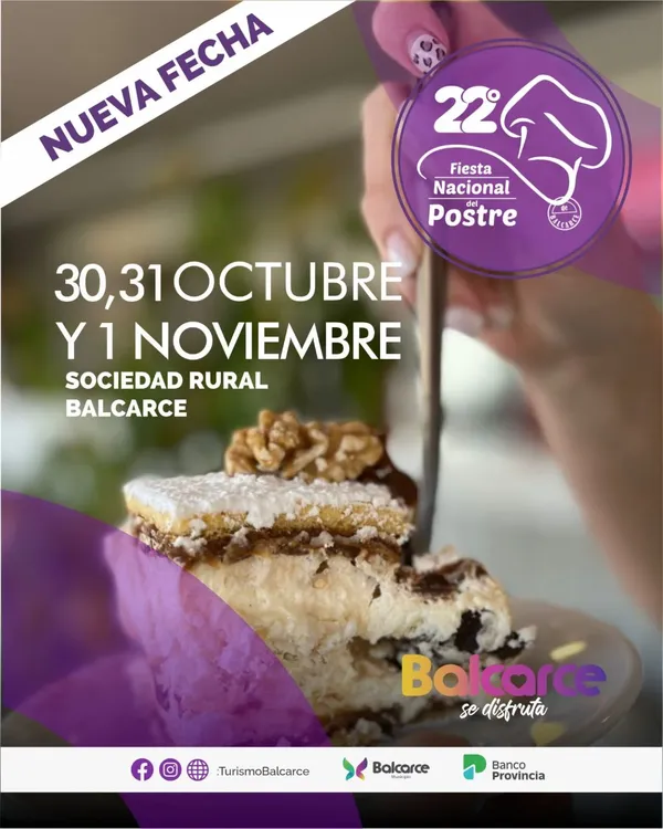flyer fiesta del postre balcarce