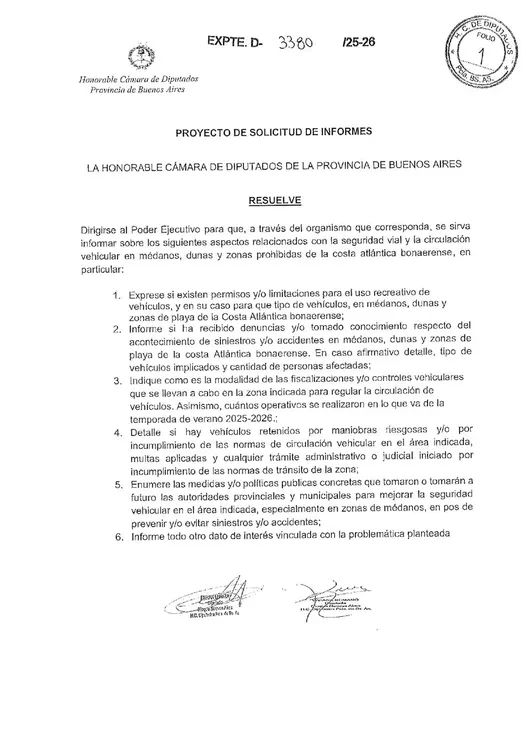 Reclamos por controles y seguridad vial en la Costa Atlántica
