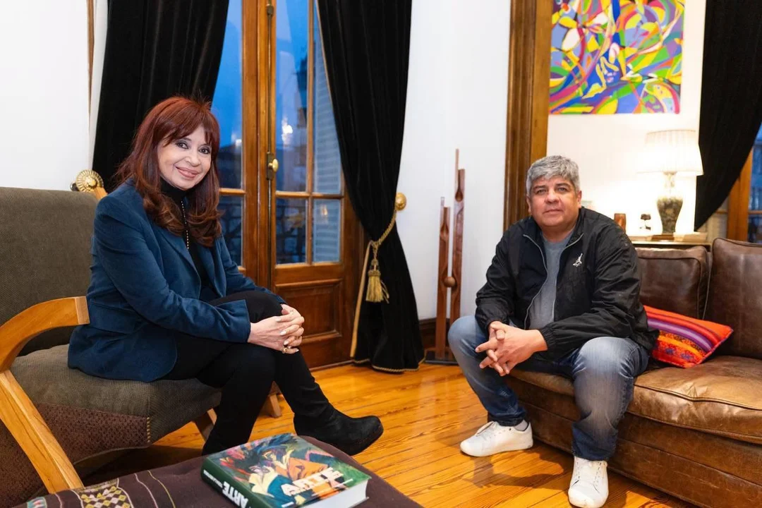 Cristina Fernández junto a Pablo Moyano