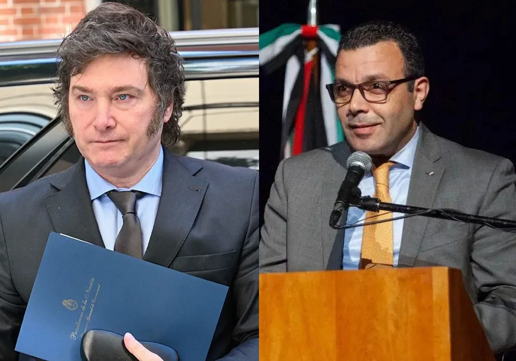 Javier Milei y Riyad Alhalabi Javier Milei y Riyad Alhalabi