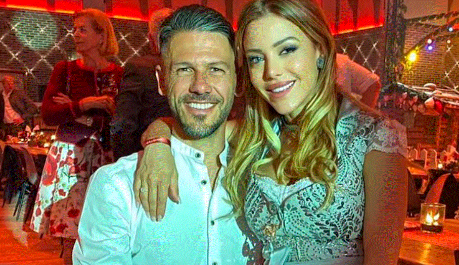 Demichelis junto a Evangelina Anderson.