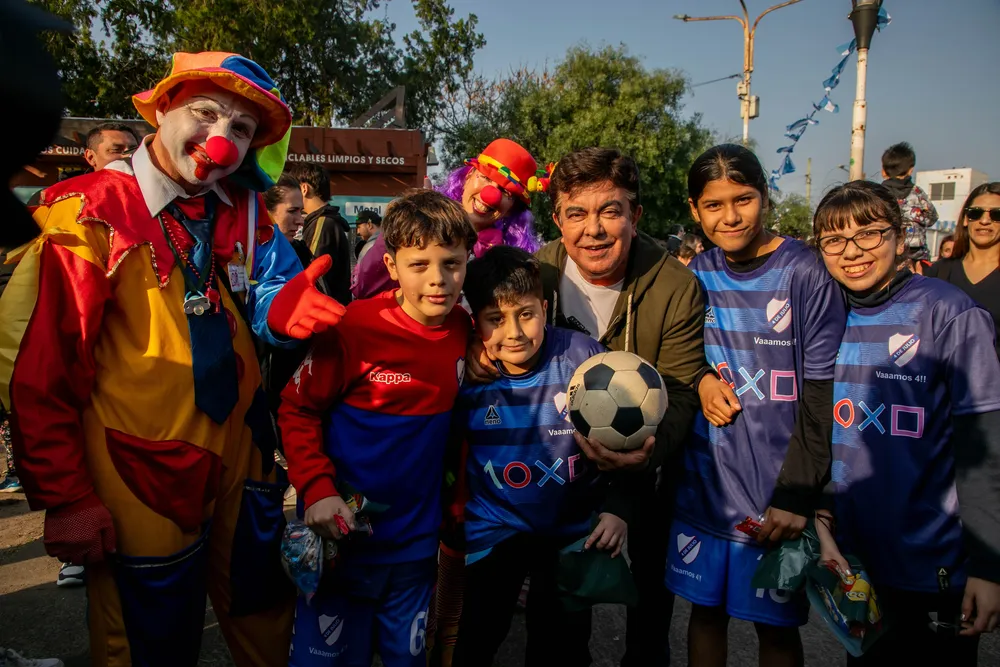 Espinoza acompañó los festejos por el Día de las Infancias en La Matanza.
