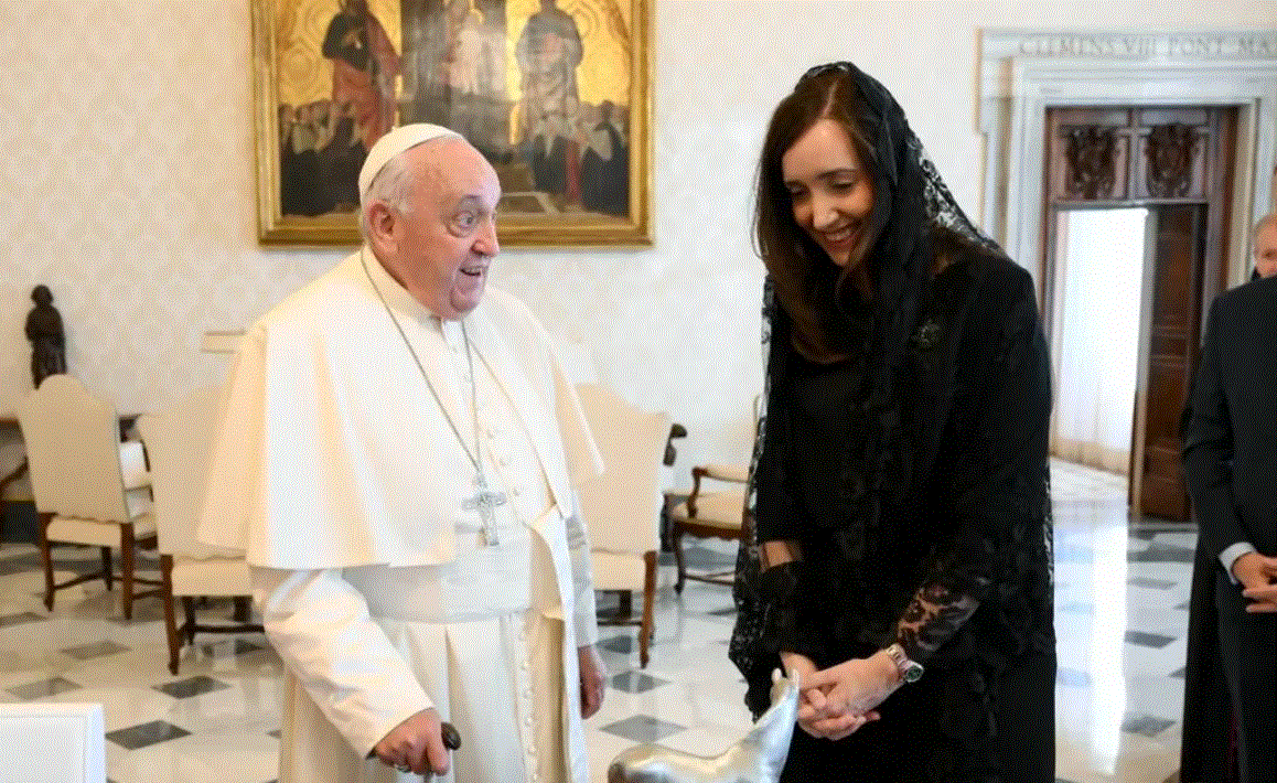 El papa Francisco recibió la visita de Victoria Villarruel.