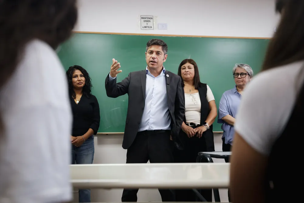 Kicillof recorrió junto a Terigi la ampliación de una Secundaria bonaerense