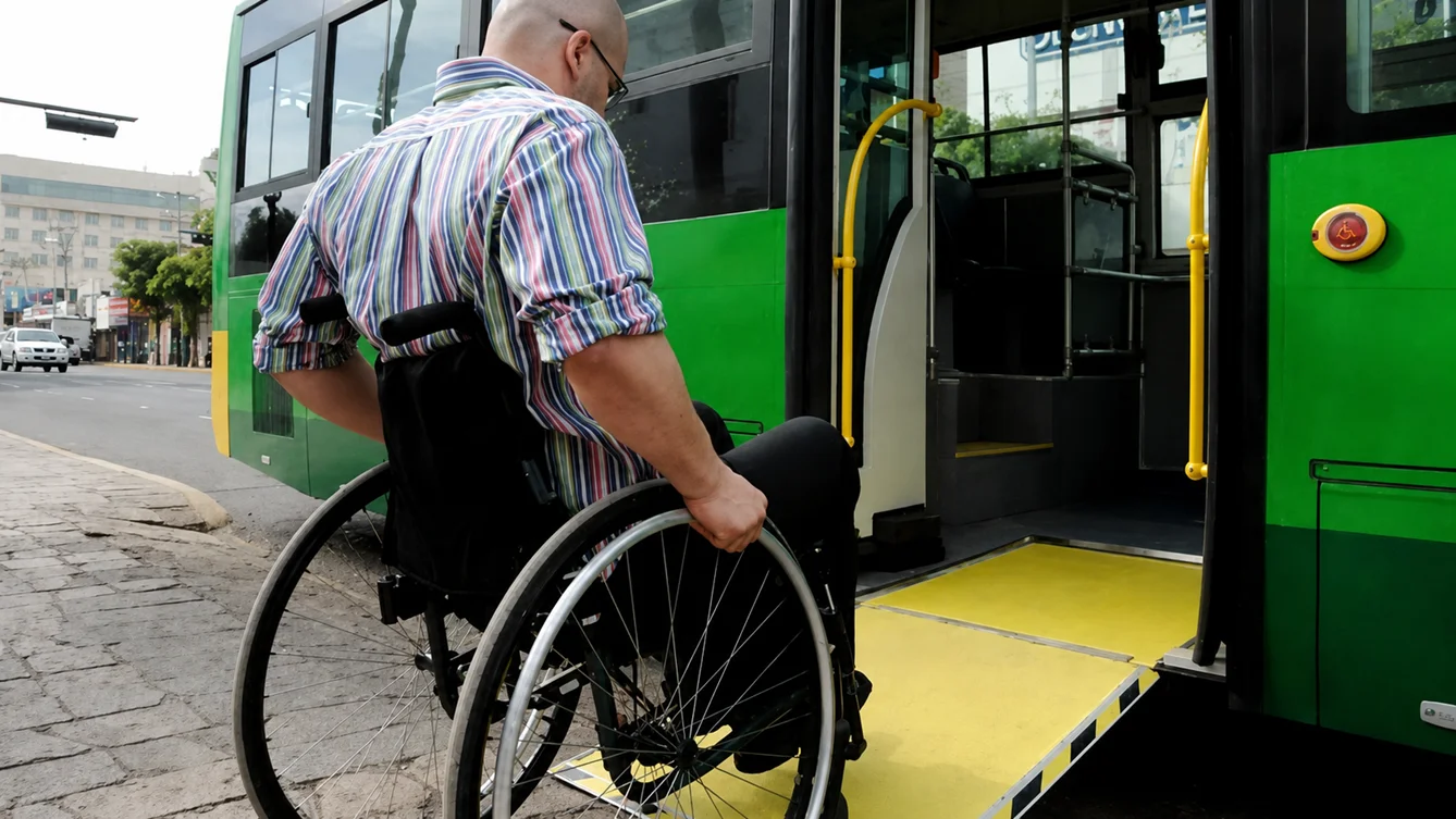 Transporte gratuito para personas con discapacidad.